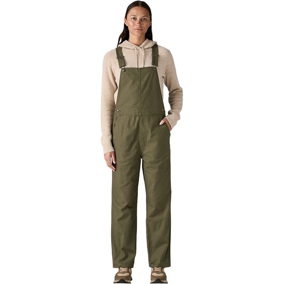 Patagonia Denim - Patagonia Women's Point Reyes Canvas Overalls Basin Green Size Small